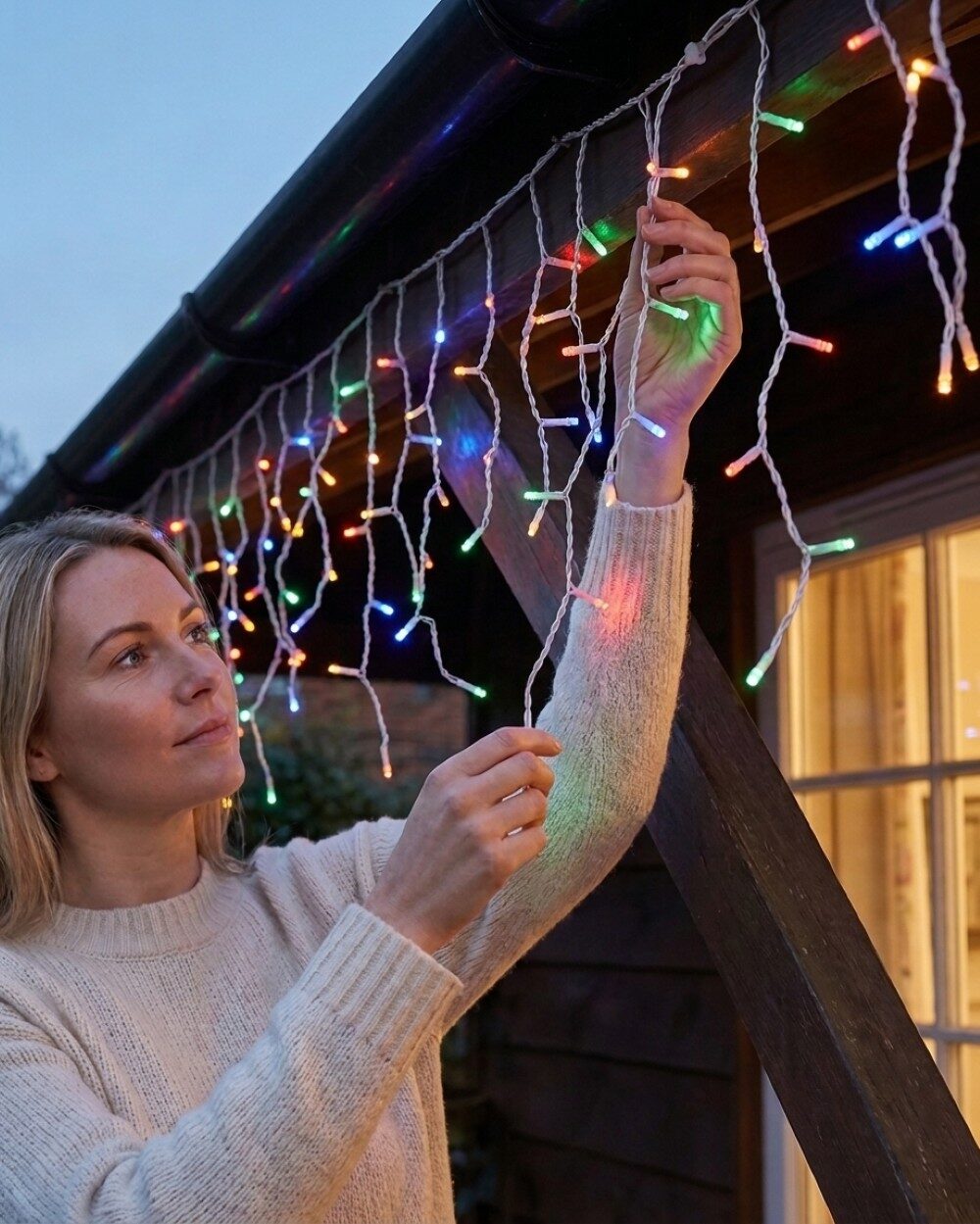 340 Multi Colour LED Icicle String Lights 8 Function With Timer | 10m — image 3