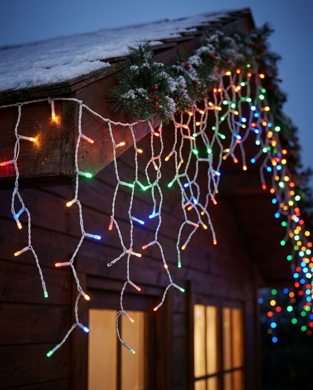 340 Multi Colour LED Icicle String Lights 8 Function With Timer | 10m — image 4