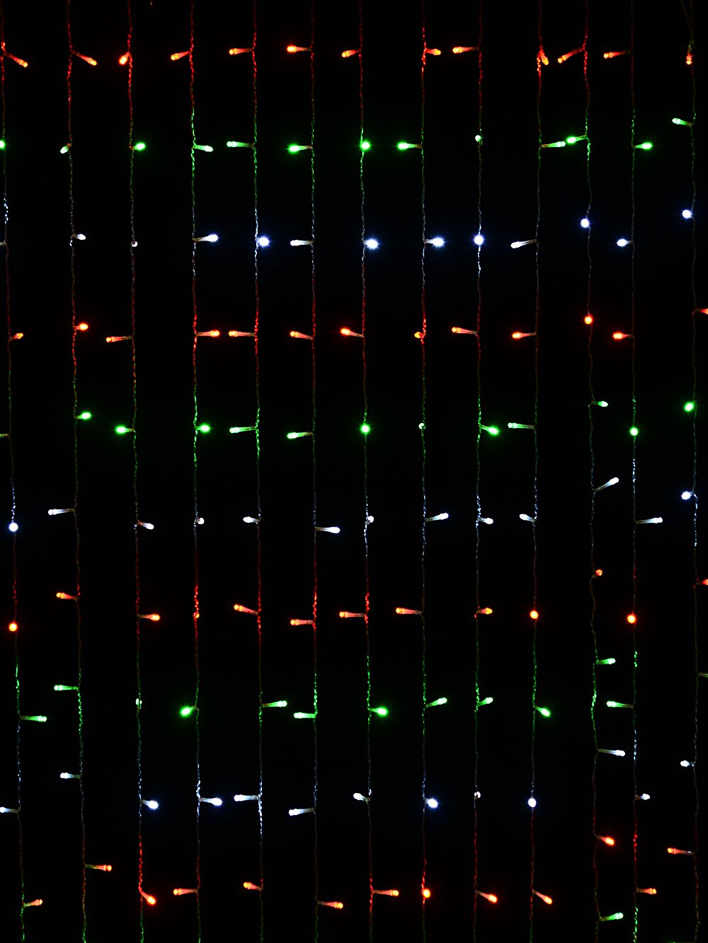 600 Multi Christmas Colour LED Curtain Light 8 Function With Timer | 3m x 3m