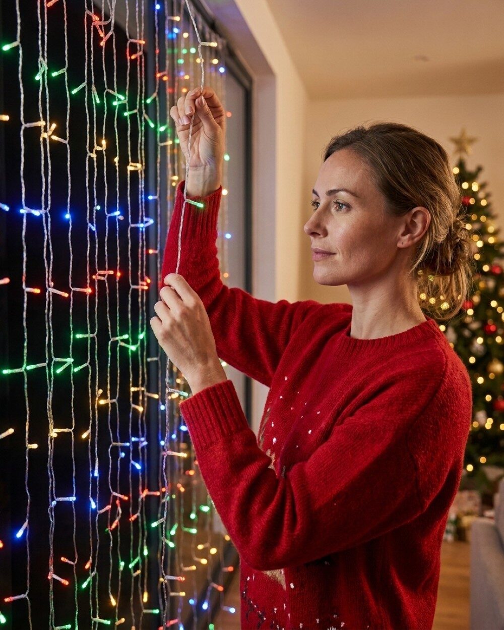 600 Multi Colour LED Curtain Lights 8 Function With Timer | 3m x 3m — image 3