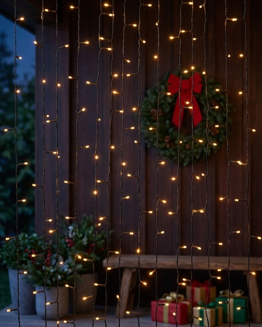 600 Warm White LED Curtain Light 8 Function With Timer | 3m x 3m — image 2