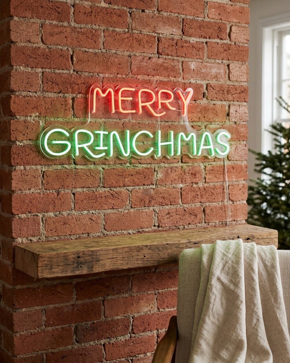 75cm Dr. Suess Merry Grinchmas USB Neon LED Display On Acrylic Board — image 4