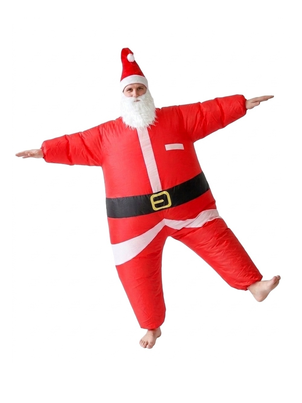 Adult Inflatable Santa Suit Costume | Blow-Up Christmas Suit (Fits 150-190cm)