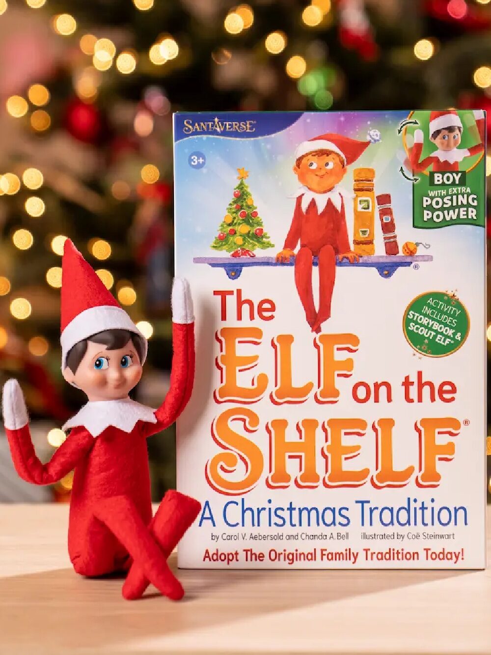 Official The Elf On The Shelf Boy Box Set | Extra Posing Wired Scout Elf & Book — image 3