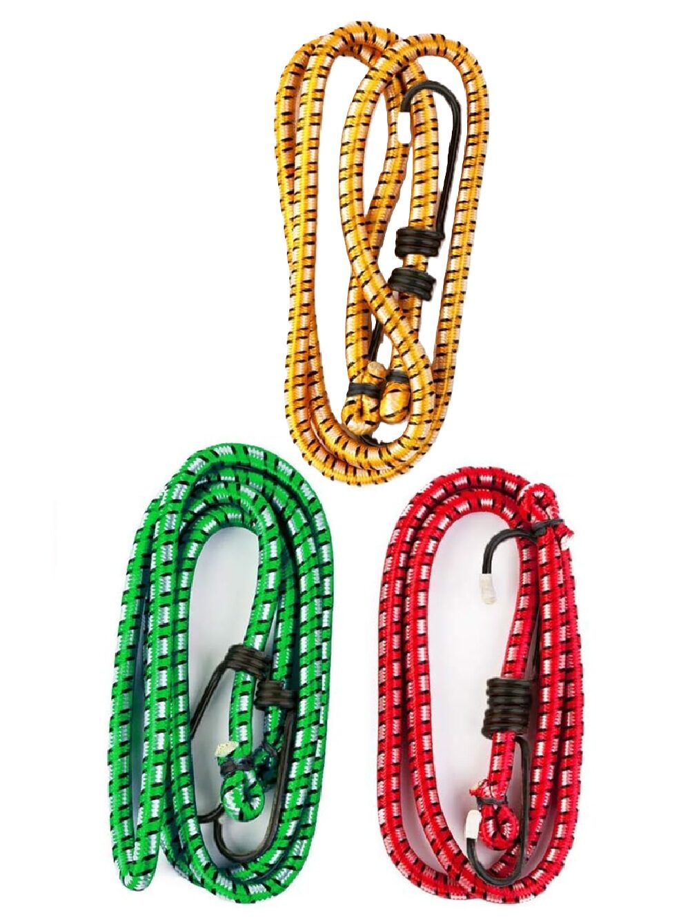 6x Assorted Bungee Straps | Heavy Duty Multi-Colour Festive Tie Down Cords
