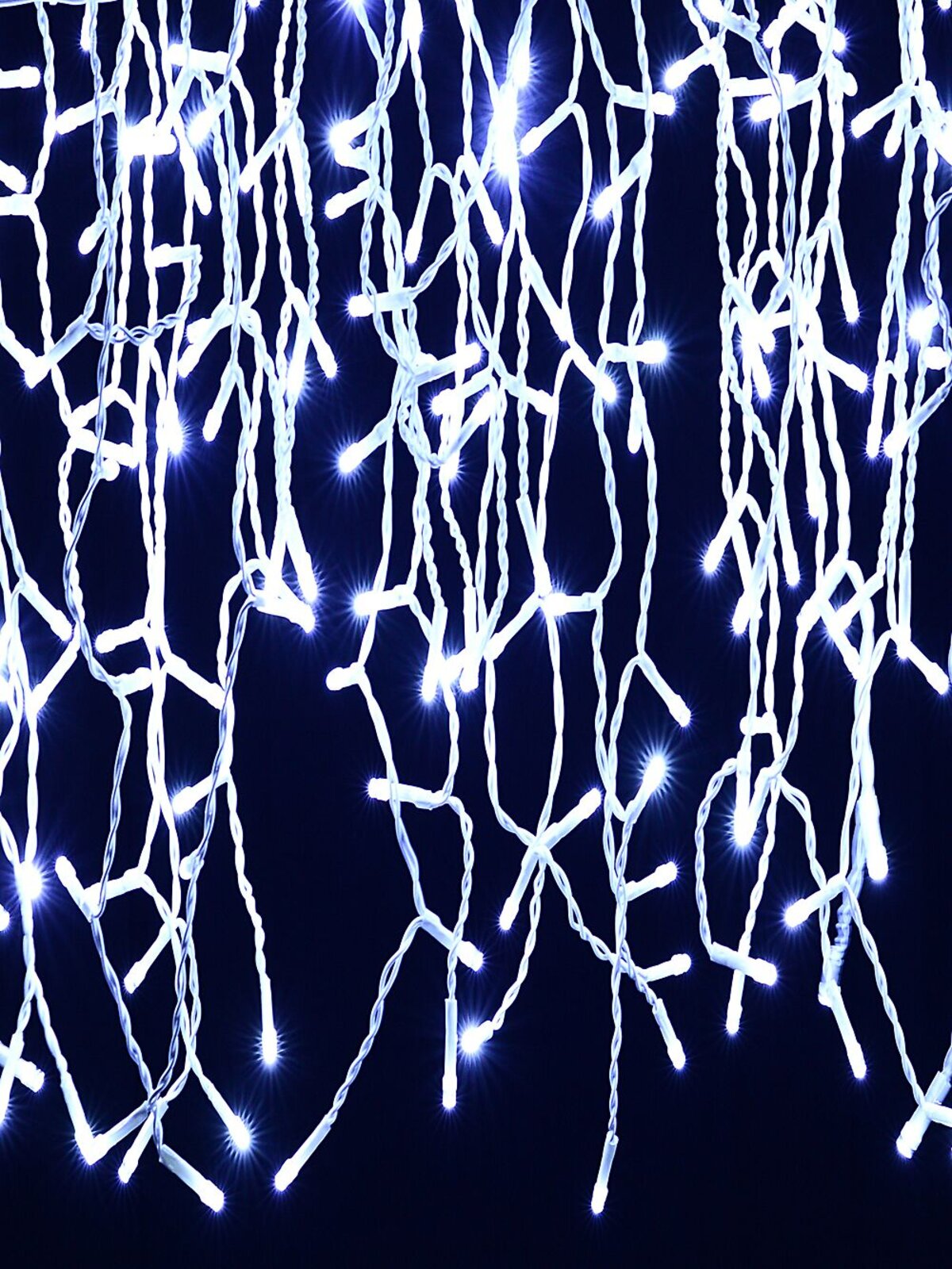 1008 Cool White LED Icicle Lights 8 Function With Memory Hold | 50m