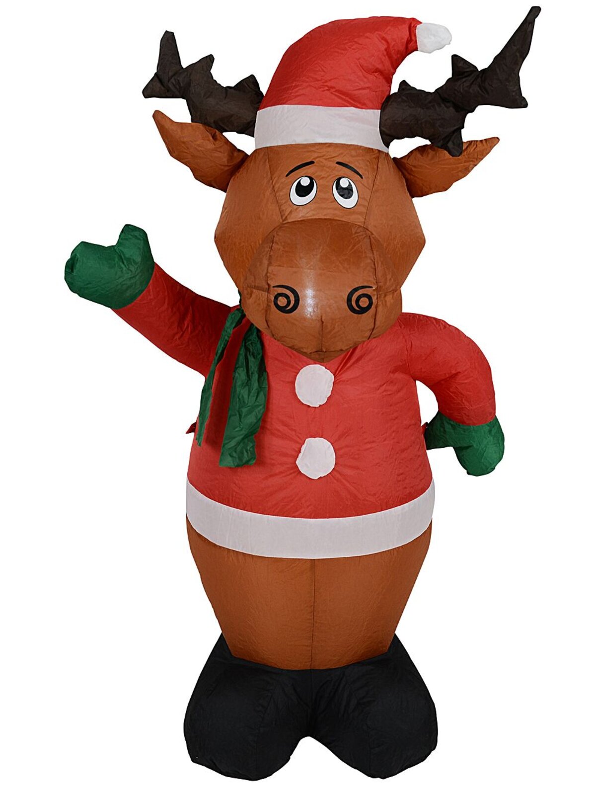 1.2m Adorable Waving Reindeer Illuminated Christmas Inflatable