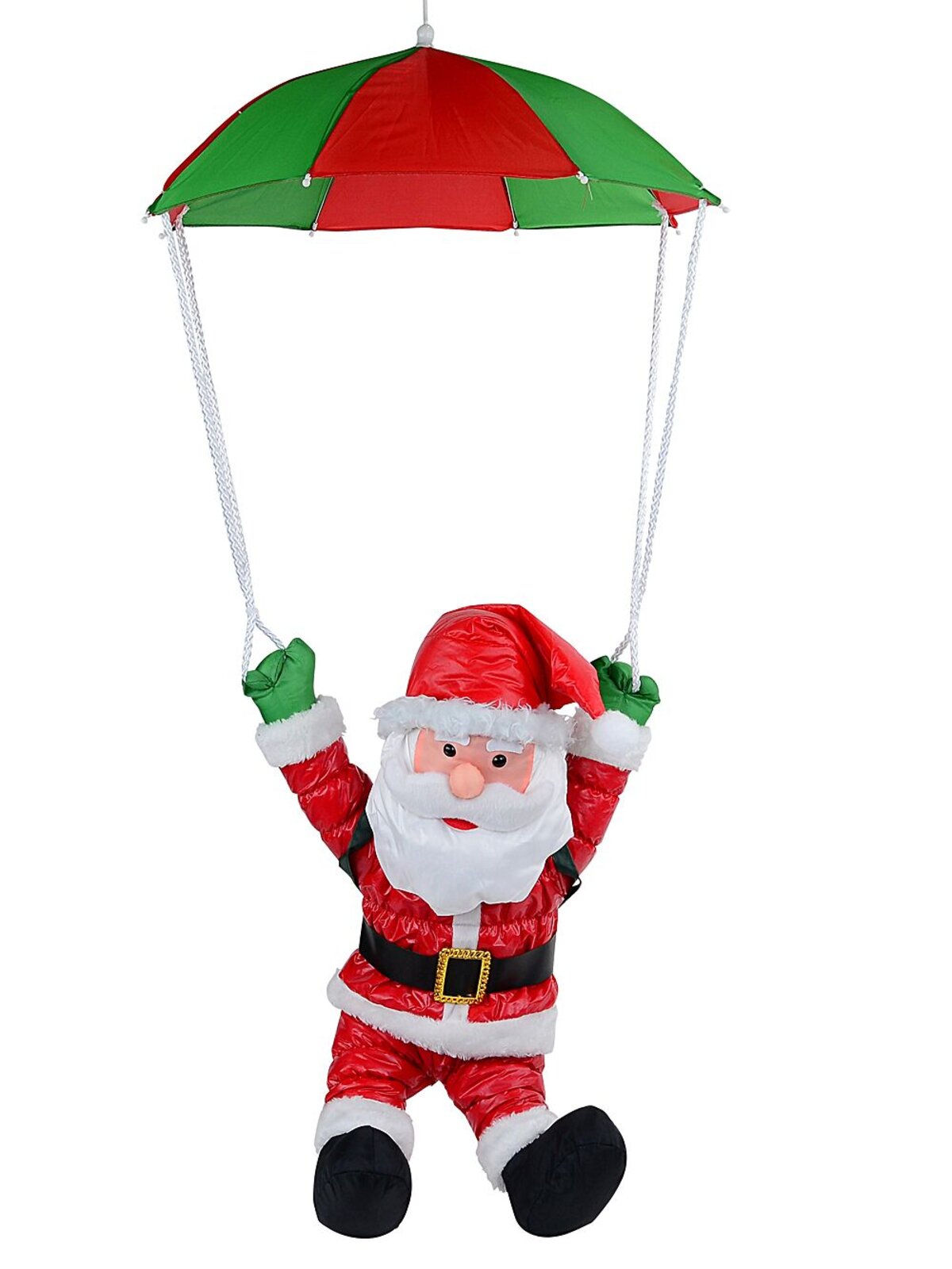 Parachuting Nylon Santa With Backpack Outdoor Decoration | 1.2m
