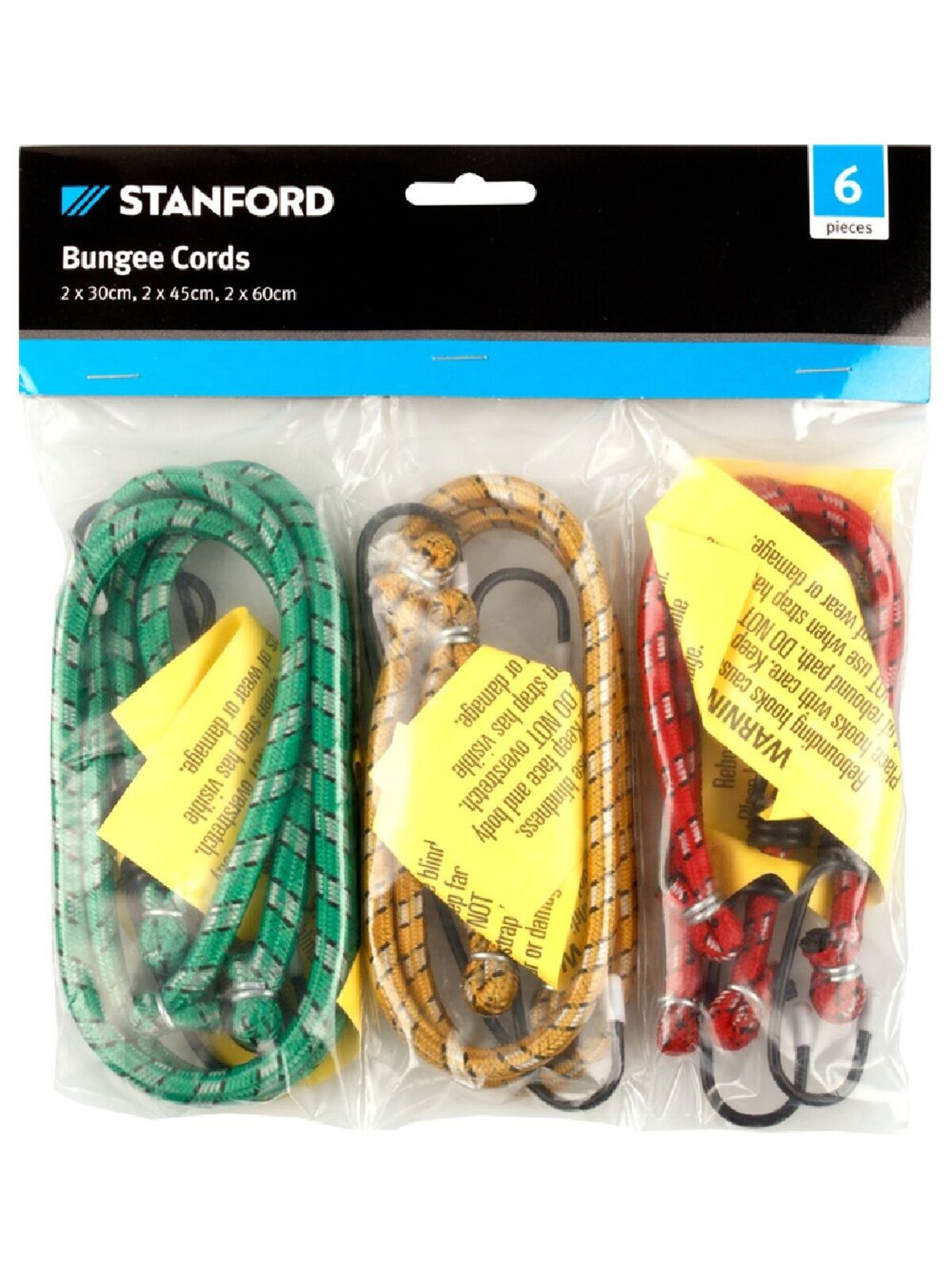 6x Assorted Bungee Straps | Heavy Duty Multi-Colour Festive Tie Down Cords — image 2