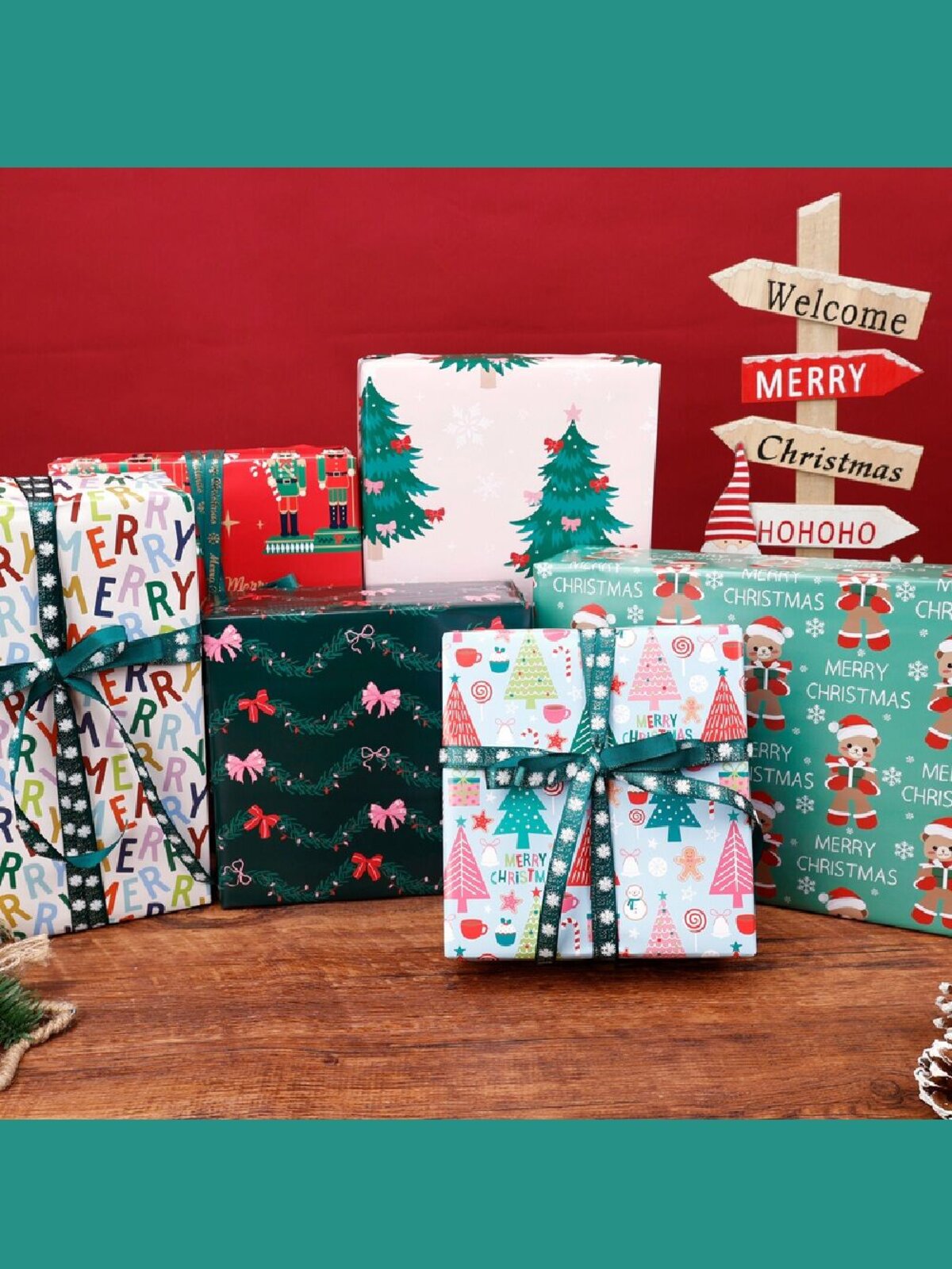 Assorted Whimsical Joy Christmas Gift Wrapping Paper | 5m x 70cm — image 2