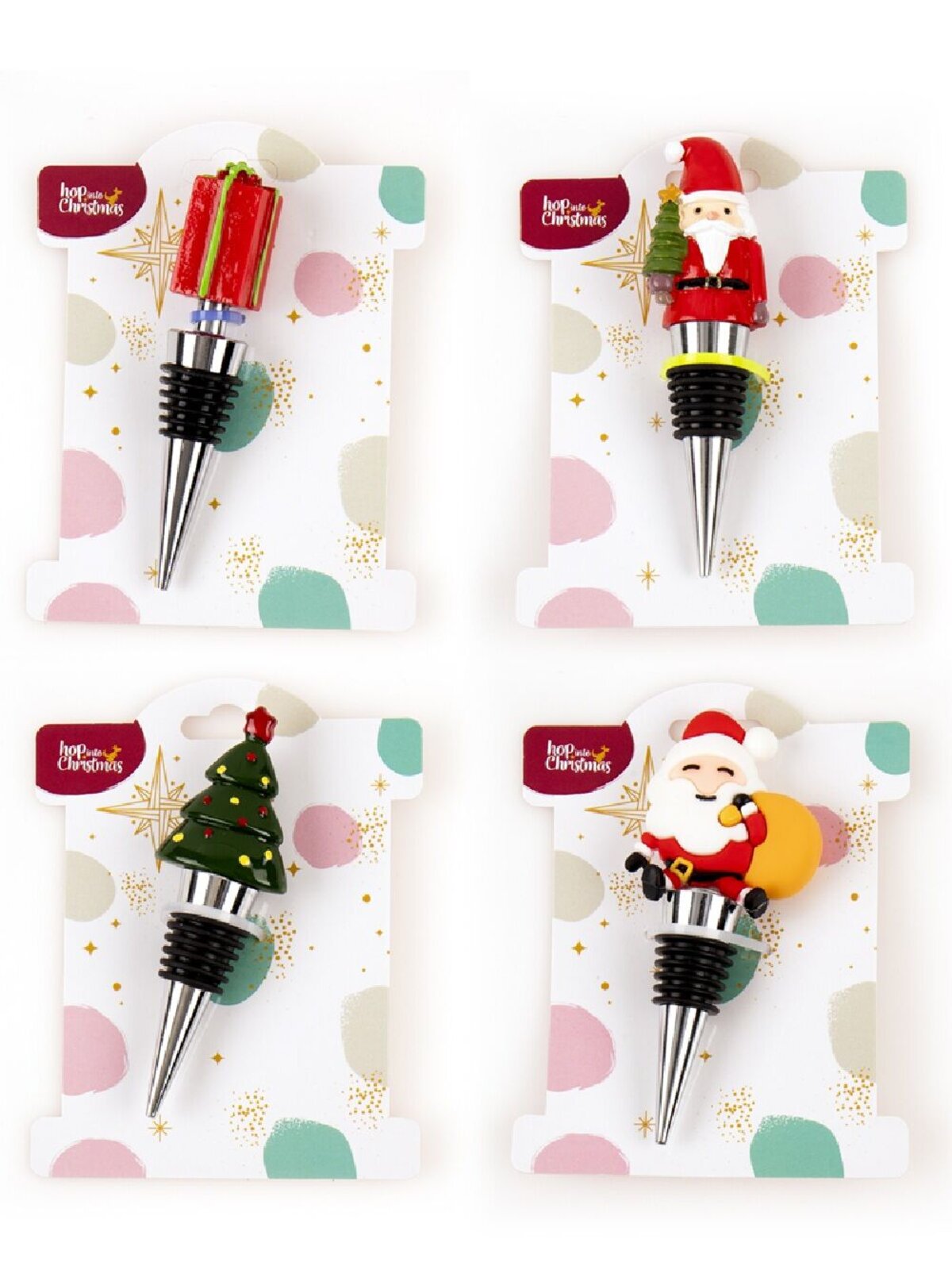 Assorted Christmas Wine Bottle Stopper | 10cm