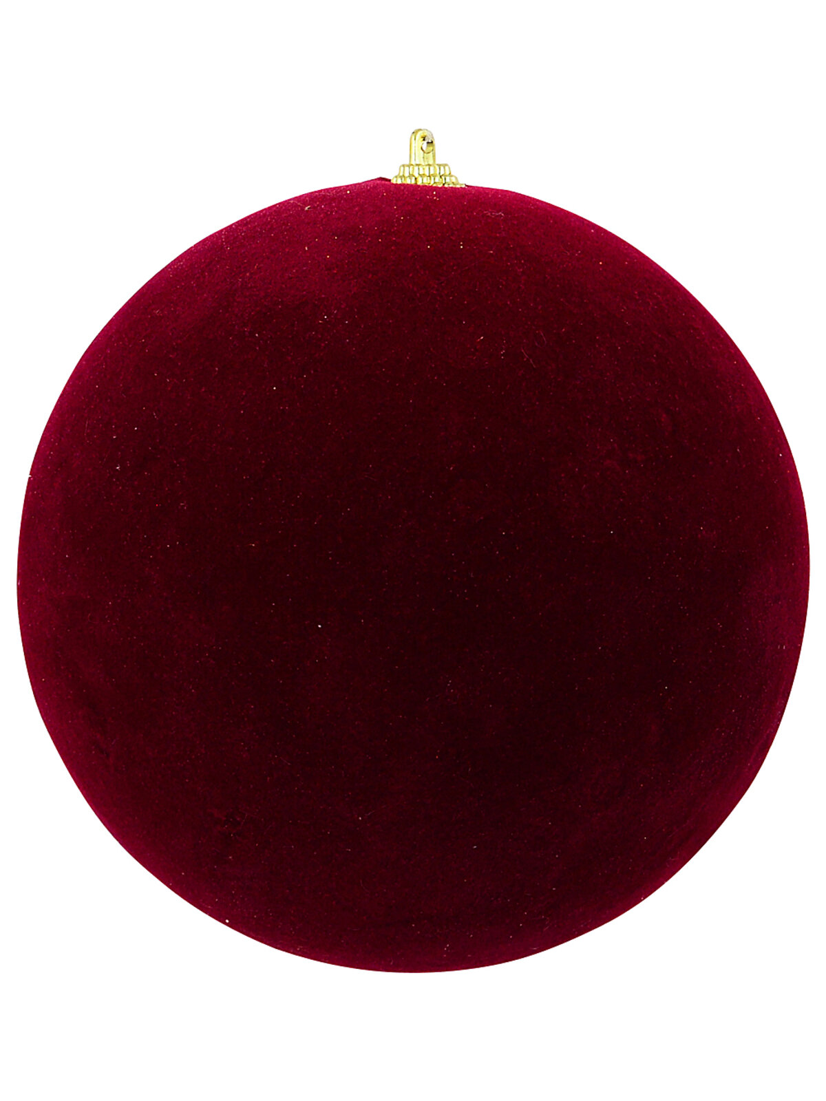 Whimsical Regal Burgundy Grand Matte Velvet Flocked Bauble | 15cm