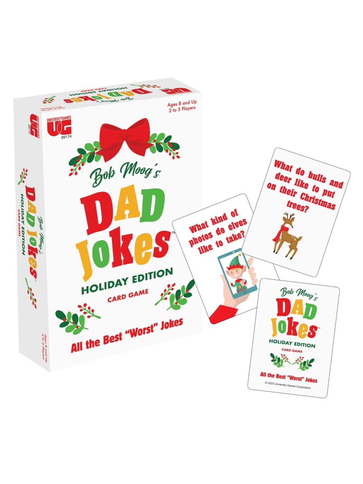 Official Bob Moog's Dad Jokes Holiday Edition Card Game | Prepare For Maximum Groans!