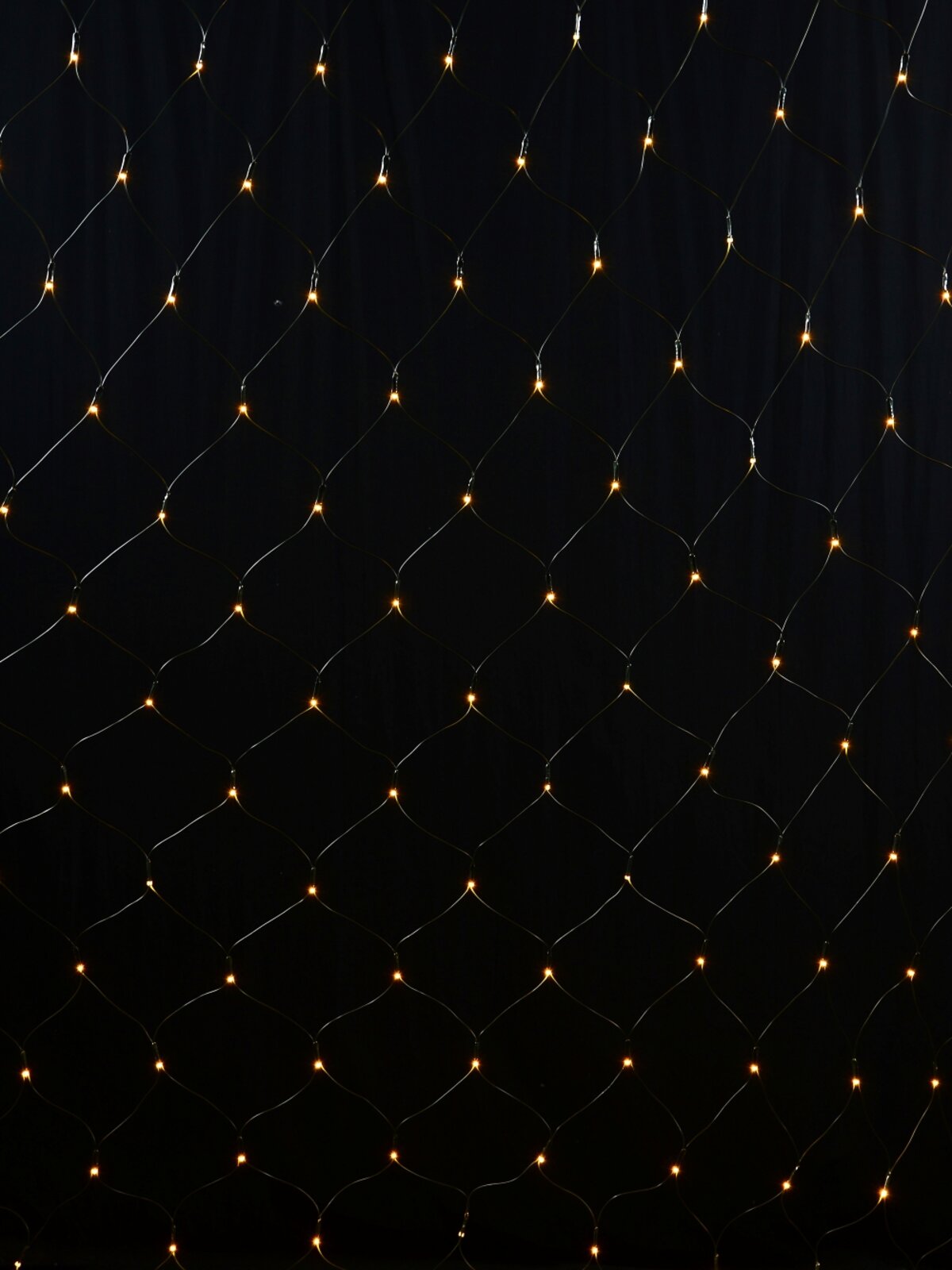 256 Warm White LED Hybrid Solar & Electric Net Lights With Timer | 2m x 2m