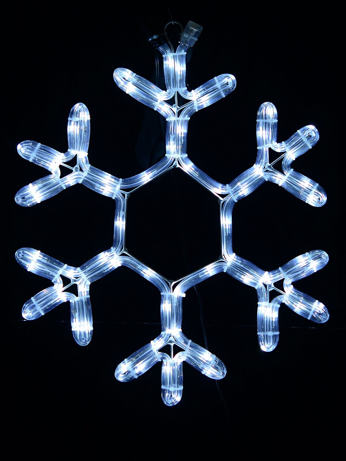 40cm Snowflake Star Cool White LED Outdoor Christmas Rope Light Display