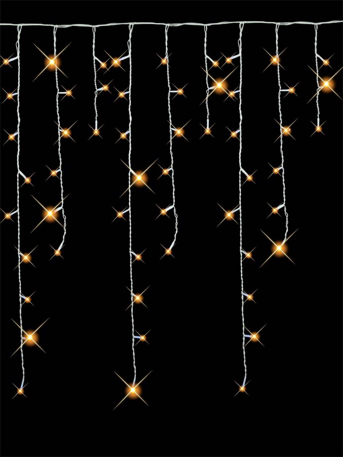504 Warm White Twinkle LED Icicle Light - 15m