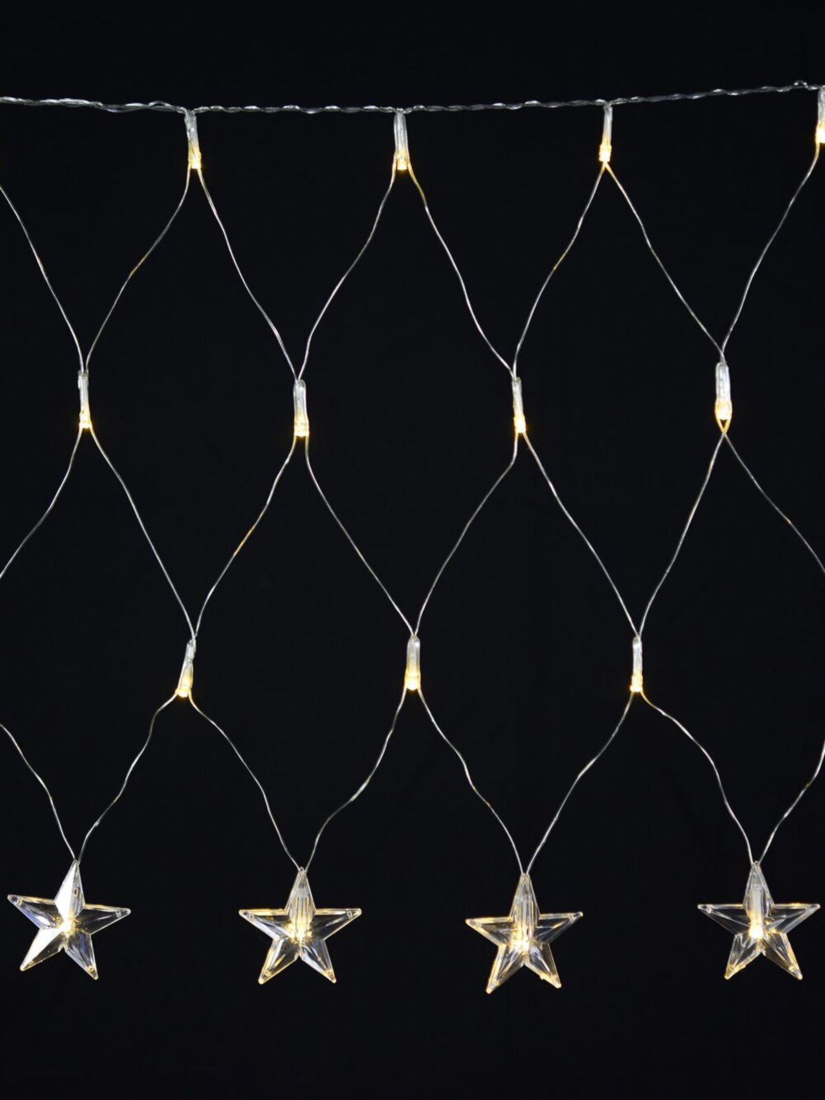80 Warm White LED Star Icicle Net Light - up to 1.6m