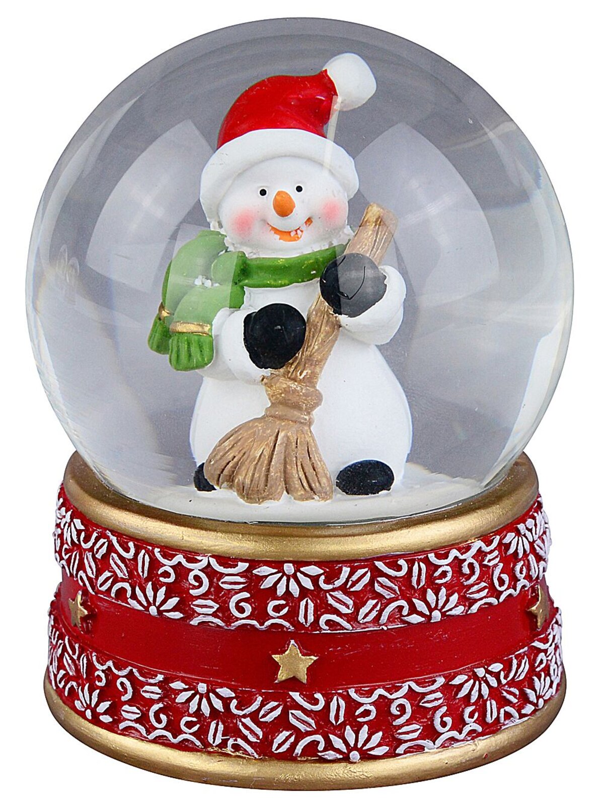 Snowman Sweeper Mini Christmas Waterball Snow Globe | 60mm