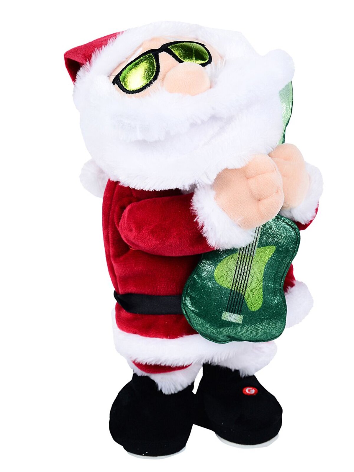 Animated Rockin' Santa Claus With Guitar Playing Run Rudolph Run | 33cm