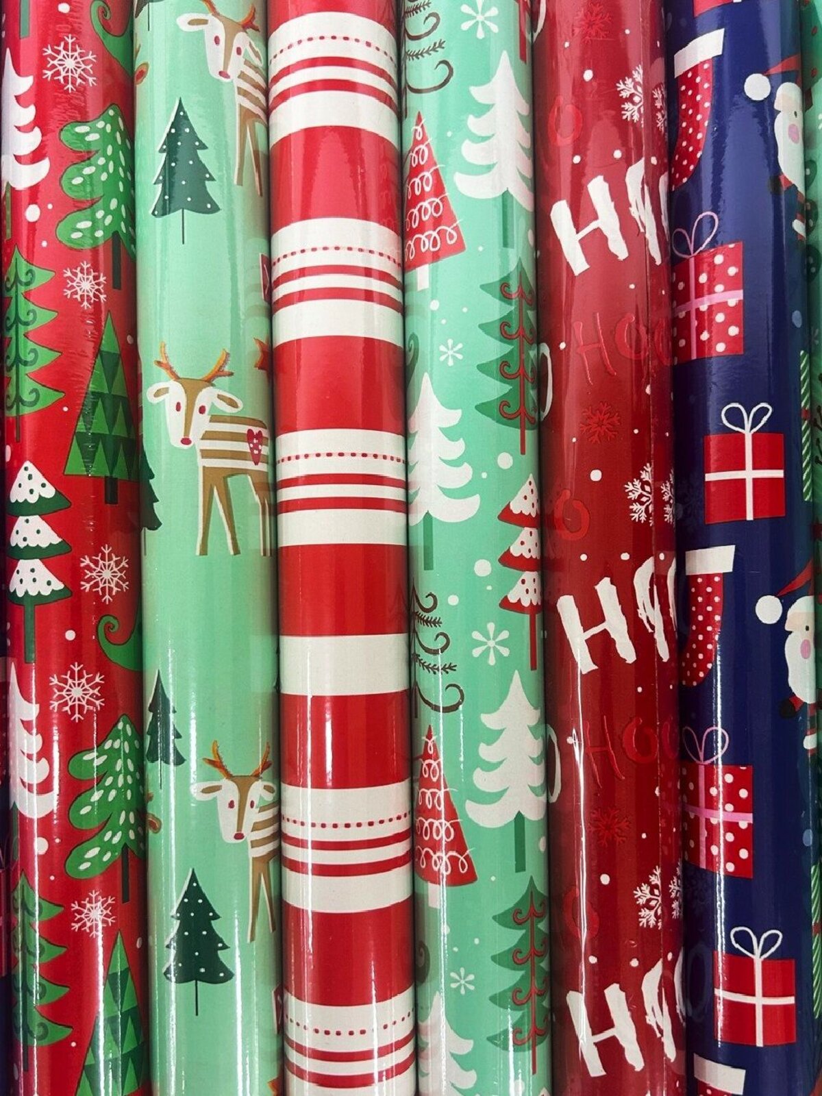 Assorted Santa Reindeer & Festive Icon Christmas Gift Wrap | 15m x 70cm