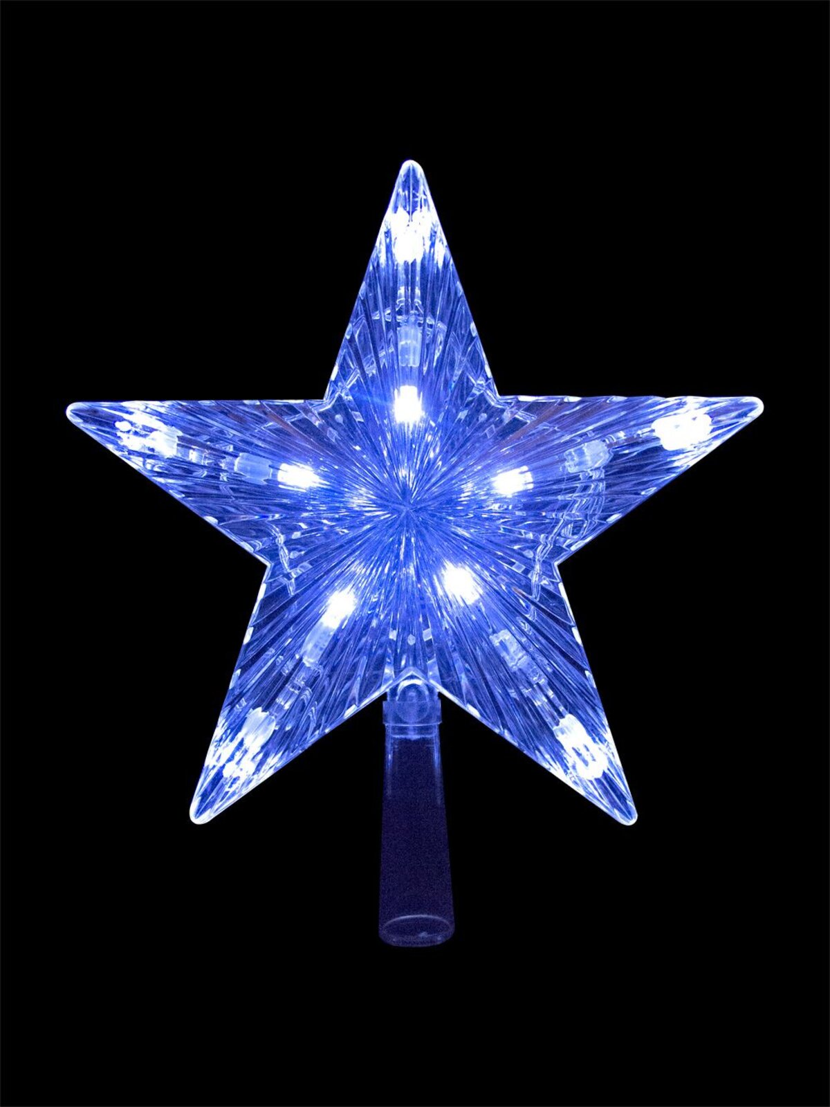 Cool White LED 3D Star Tree Top Decoration - 22cm