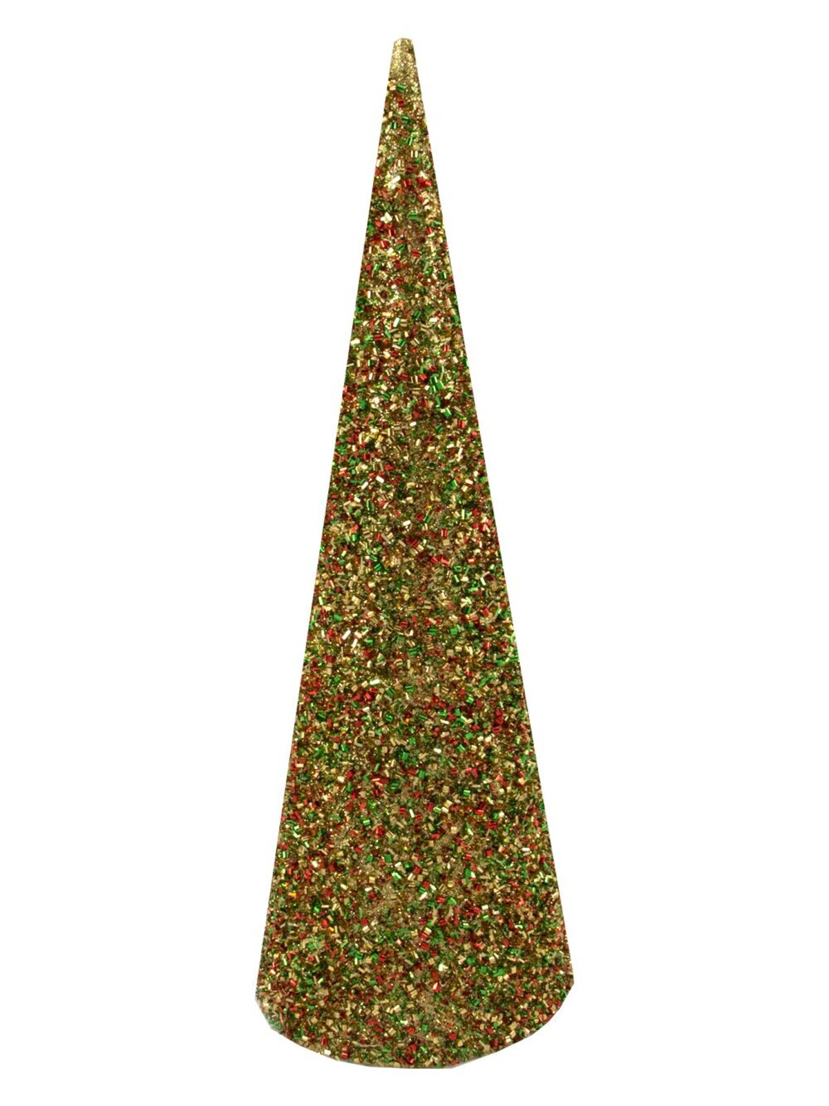 Gold Glittered Table Top Tree With Beads Ornamental Trees - 30cm