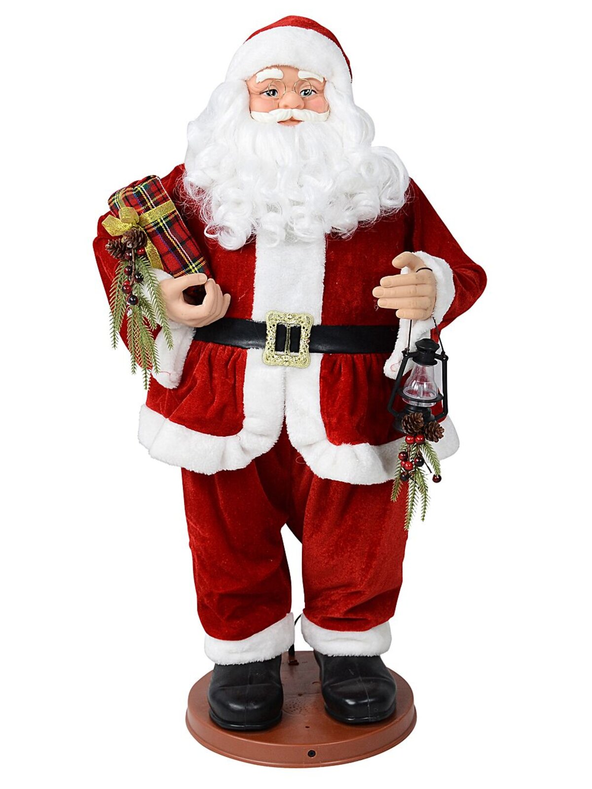 Hip Swinging & Singing Traditional Santa Christmas Animation - 90cm