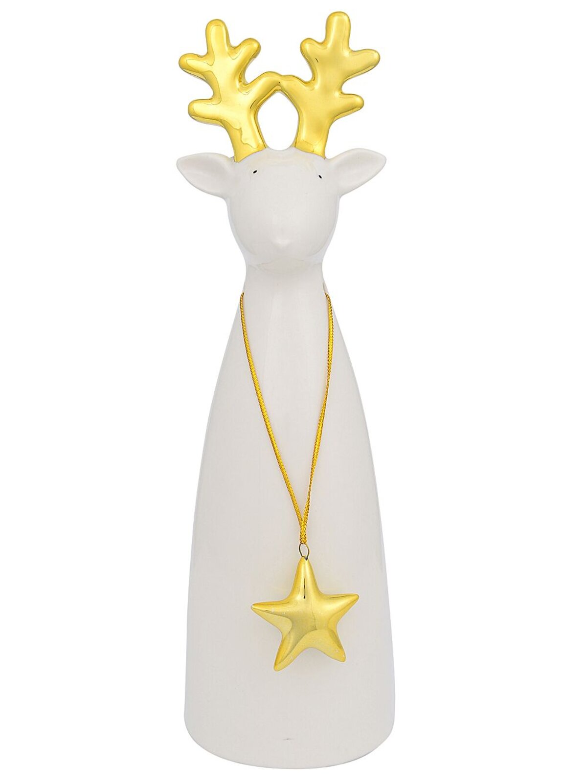 Modern Chic Look Large Gloss Reindeer Ceramic Christmas Ornament - 25cm