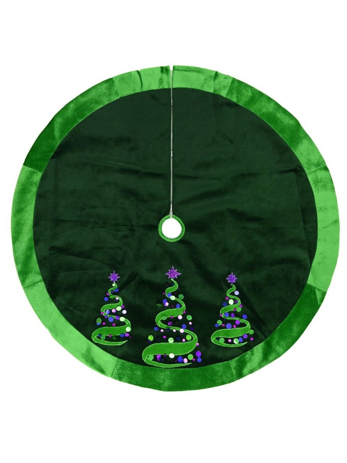 Ribbon Christmas Tree Design Tree Skirt - 1.2m