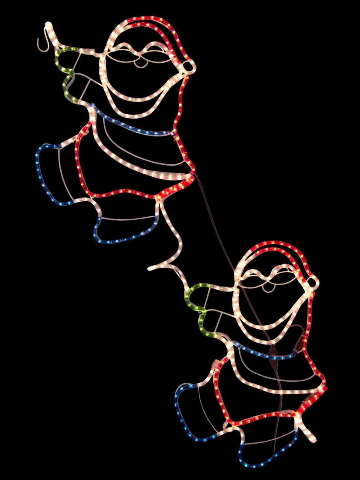 Santa Climbing Rope Rope Light Silhouette - 1.8m