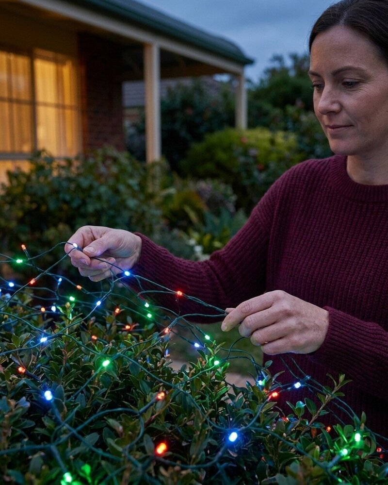 1024 Multi Colour LED Hybrid Solar & Electric Net Lights With Timer | 4m x 4m — image 3