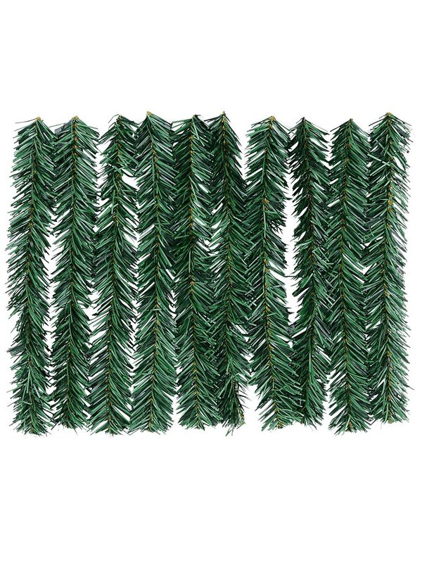 10x Green Reusable Pine Garland & Tree Twist Ties | 30cm