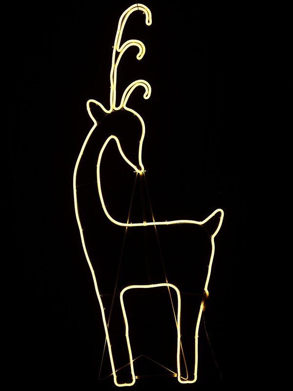 1.1m Chic Standing Reindeer Outdoor Warm White LED Neon Flex Display