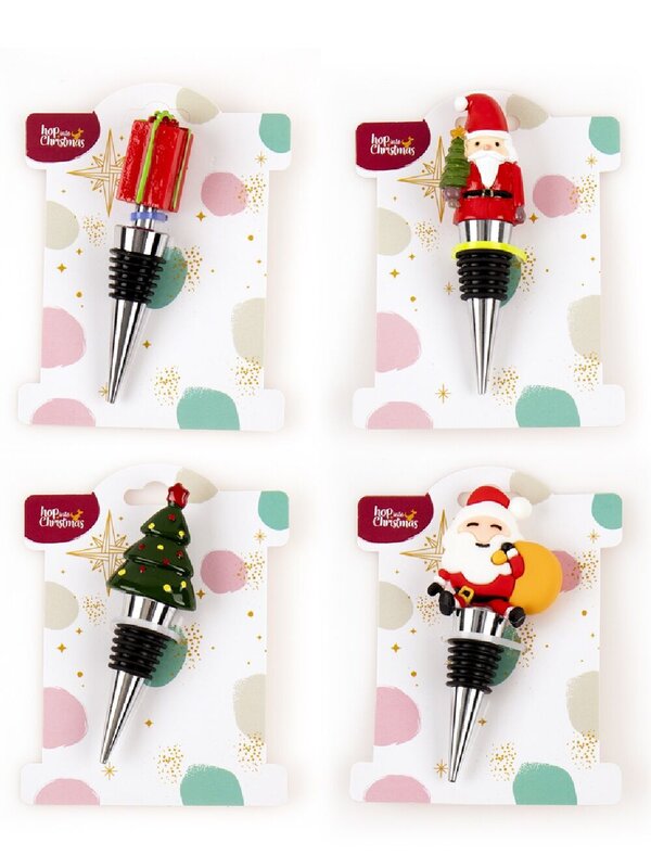 Assorted Christmas Wine Bottle Stopper | 10cm