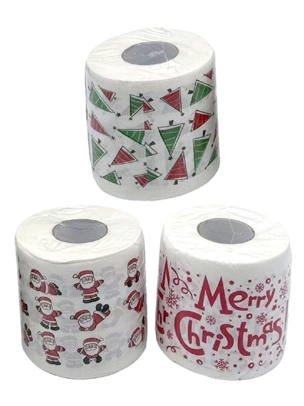 Assorted Novelty Christmas Toilet Paper | Printed Festive Loo Paper Roll