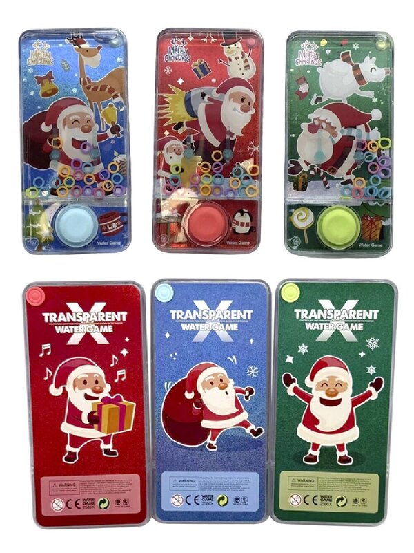 Assorted Retro Christmas Water Ring Toss Game | Handheld Travel Toy