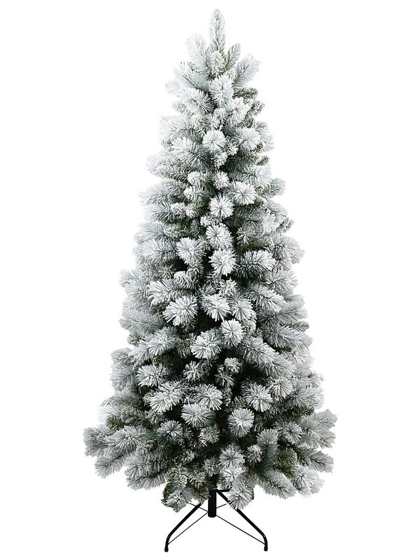 1.8m Bavarian Heavily Flocked Dual Tip Christmas Tree | 497 Spruce & Fir Tips