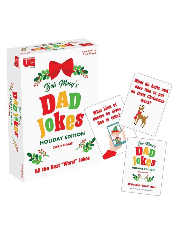 Official Bob Moog's Dad Jokes Holiday Edition Card Game | Prepare For Maximum Groans!