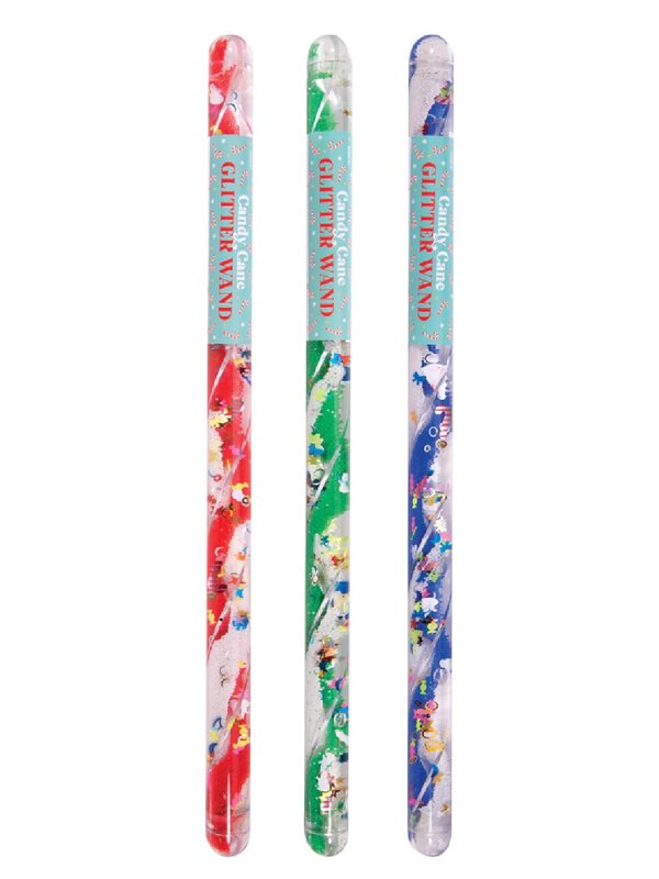 Assorted Sensory Candy Cane Glitter Wand | Christmas Liquid Fidget Toy