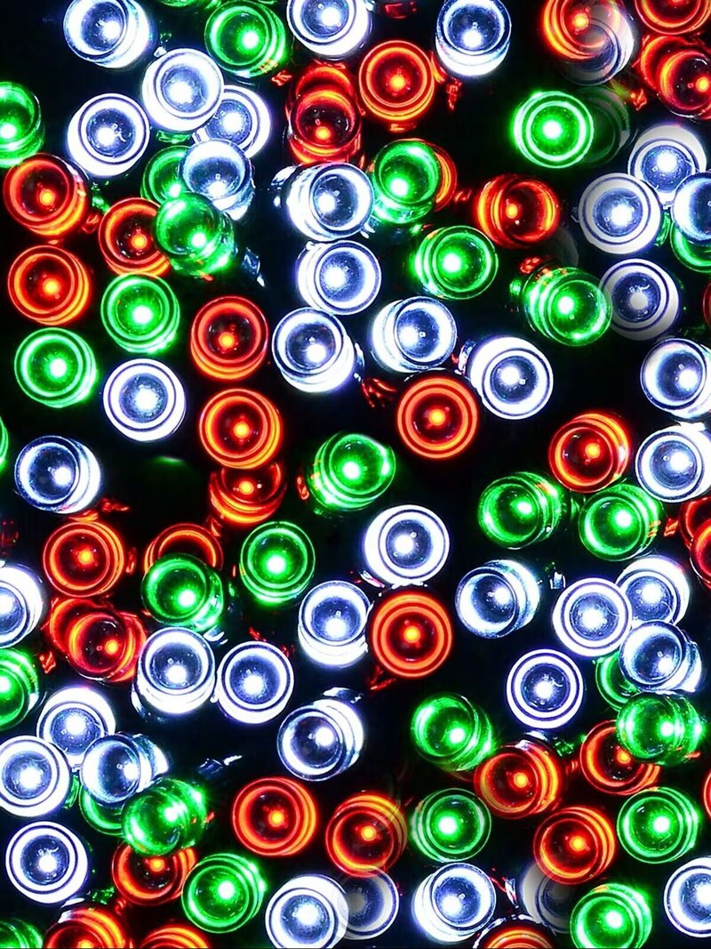 300 Multi Christmas Colour LED Solar String Fairy Lights With 8 Function | 15m