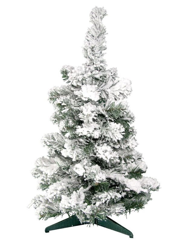 Flocked White Table Top Tree - 60cm