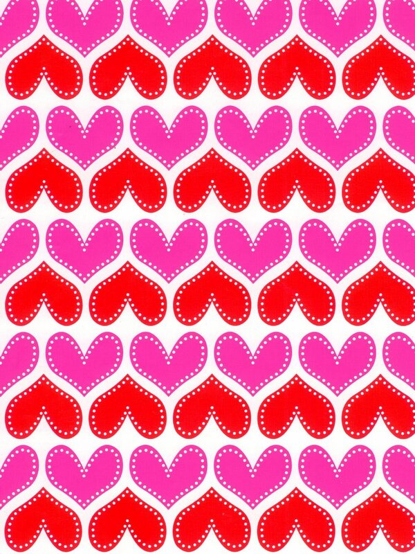 Hearts Pattern Christmas Wrapping Paper - 50m