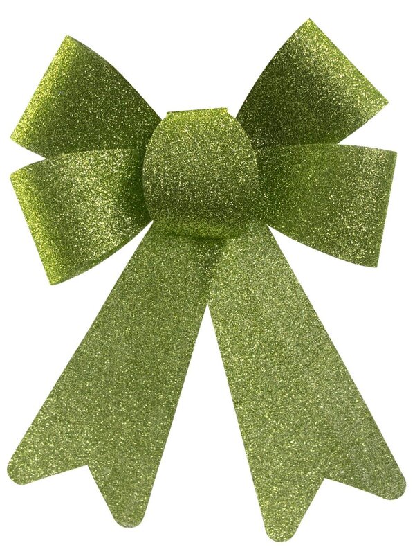 Lime PVC Bow Decoration - 24cm
