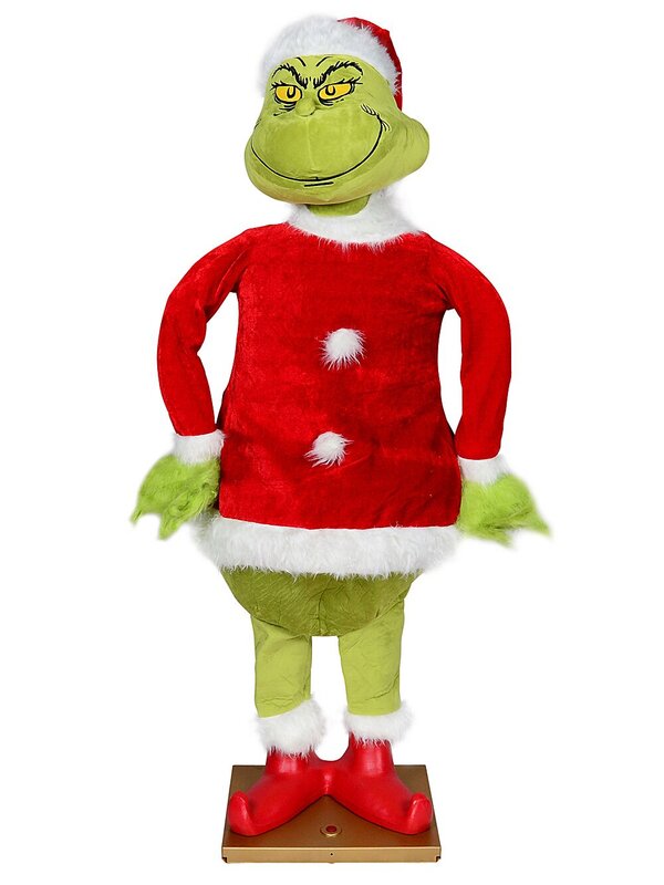 Mr Grinch Life Size Hip Swinging, Talking & Singing Christmas Animation - 1.7m