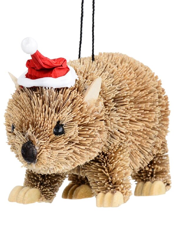 Native Wombat Whimsical Organic Australian Ornament | 80mm