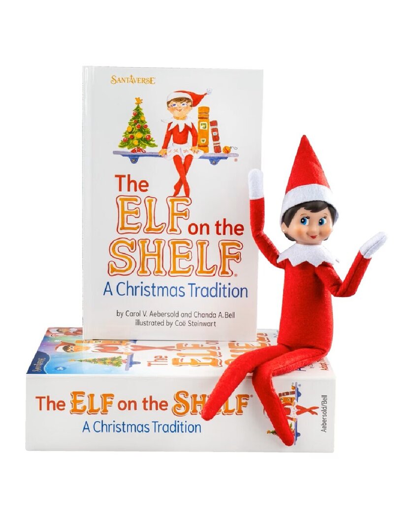 Official The Elf On The Shelf Girl Box Set | Extra Posing Wired Scout Elf & Book