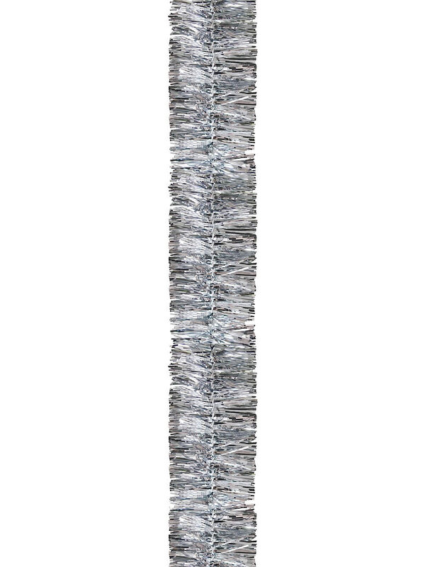 Silver Metallic 6ply Tinsel Garland - 50mm x 5m