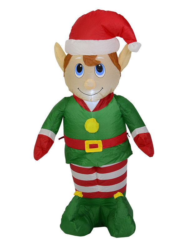 Standing Boy Elf Illuminated Inflatable - 1.2m