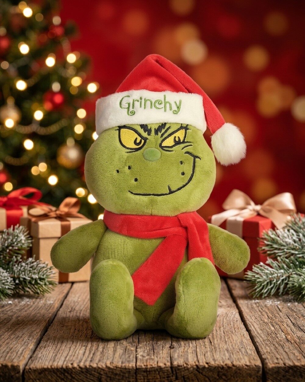 Official Dr. Seuss Grinchy Sitting Plush Toy With Mischievous Smirk  | 20cm — image 2