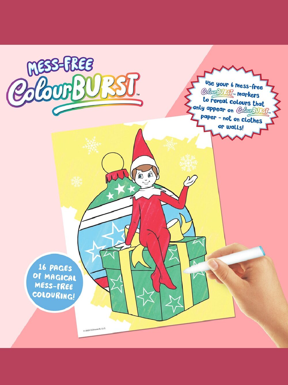 Official Elf On The Shelf Mess-Free ColourBurst Book | INKredibles Magic Ink Set — image 2